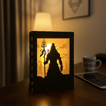 Shiv Trishul Shadow LED Lamp