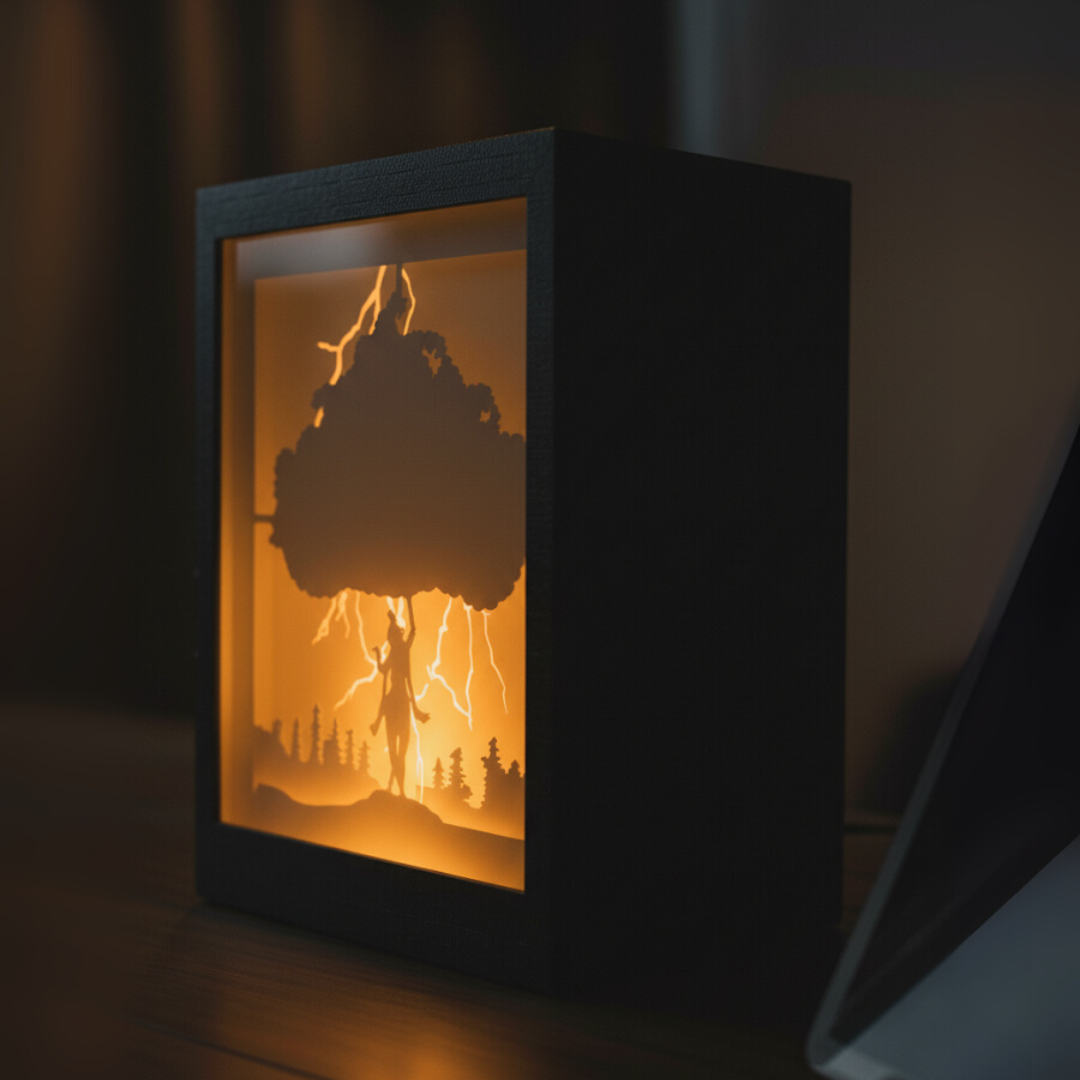 Divine Krishna Shadow Art Lamp – Spiritual 3D Night Light