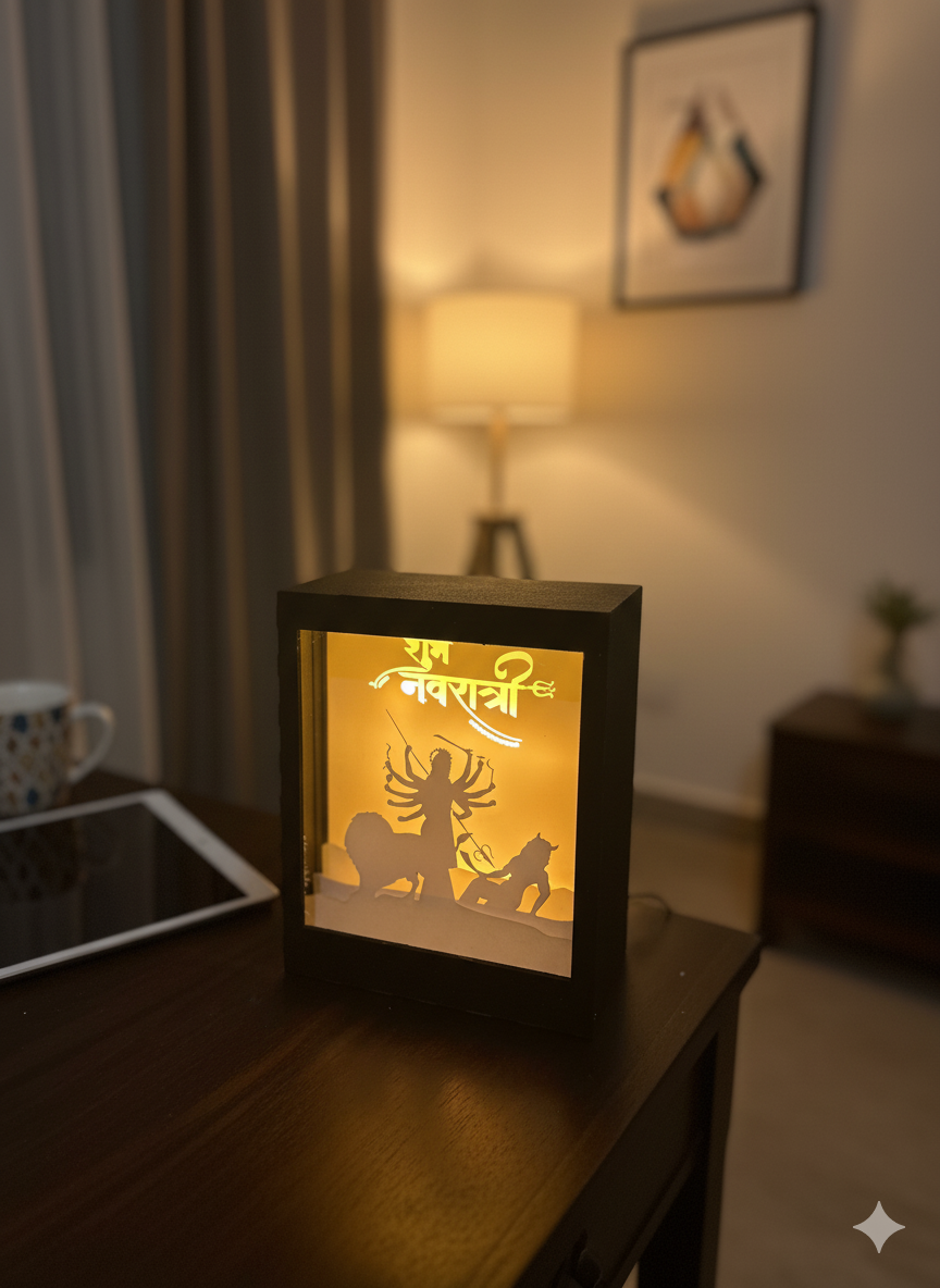 Subh Navratri Shadow Lamp