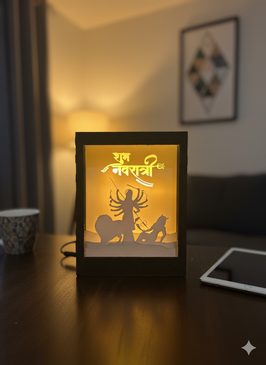 Subh Navratri Shadow Lamp