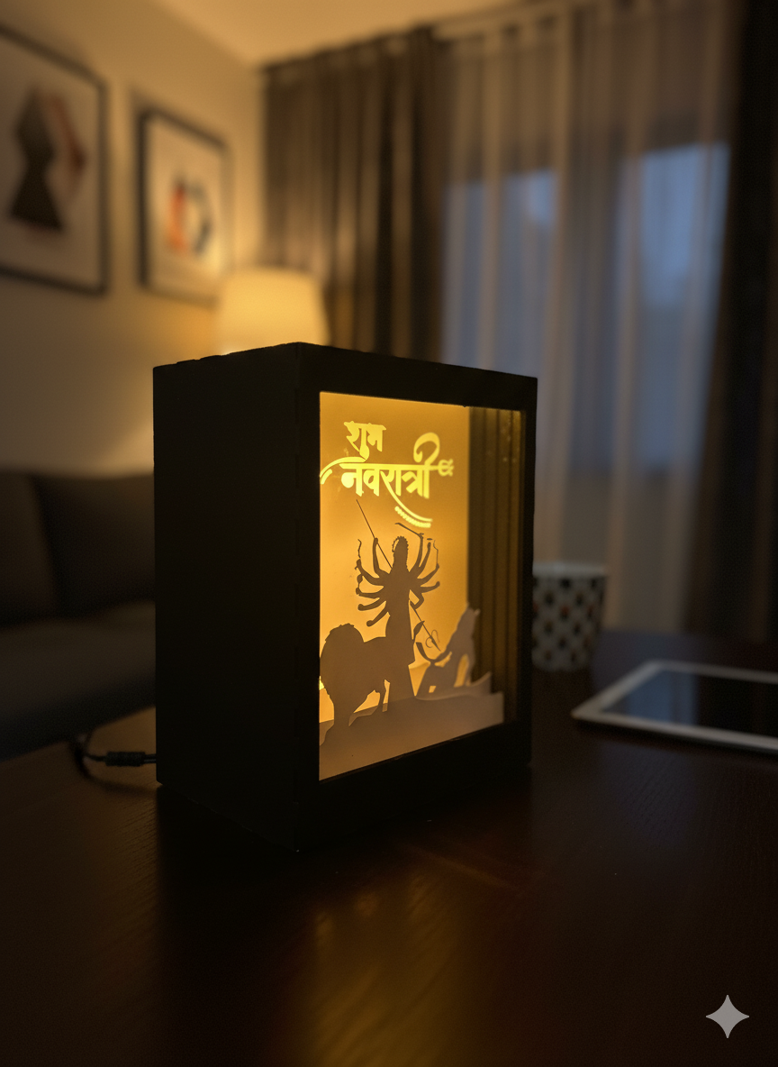 Subh Navratri Shadow Lamp