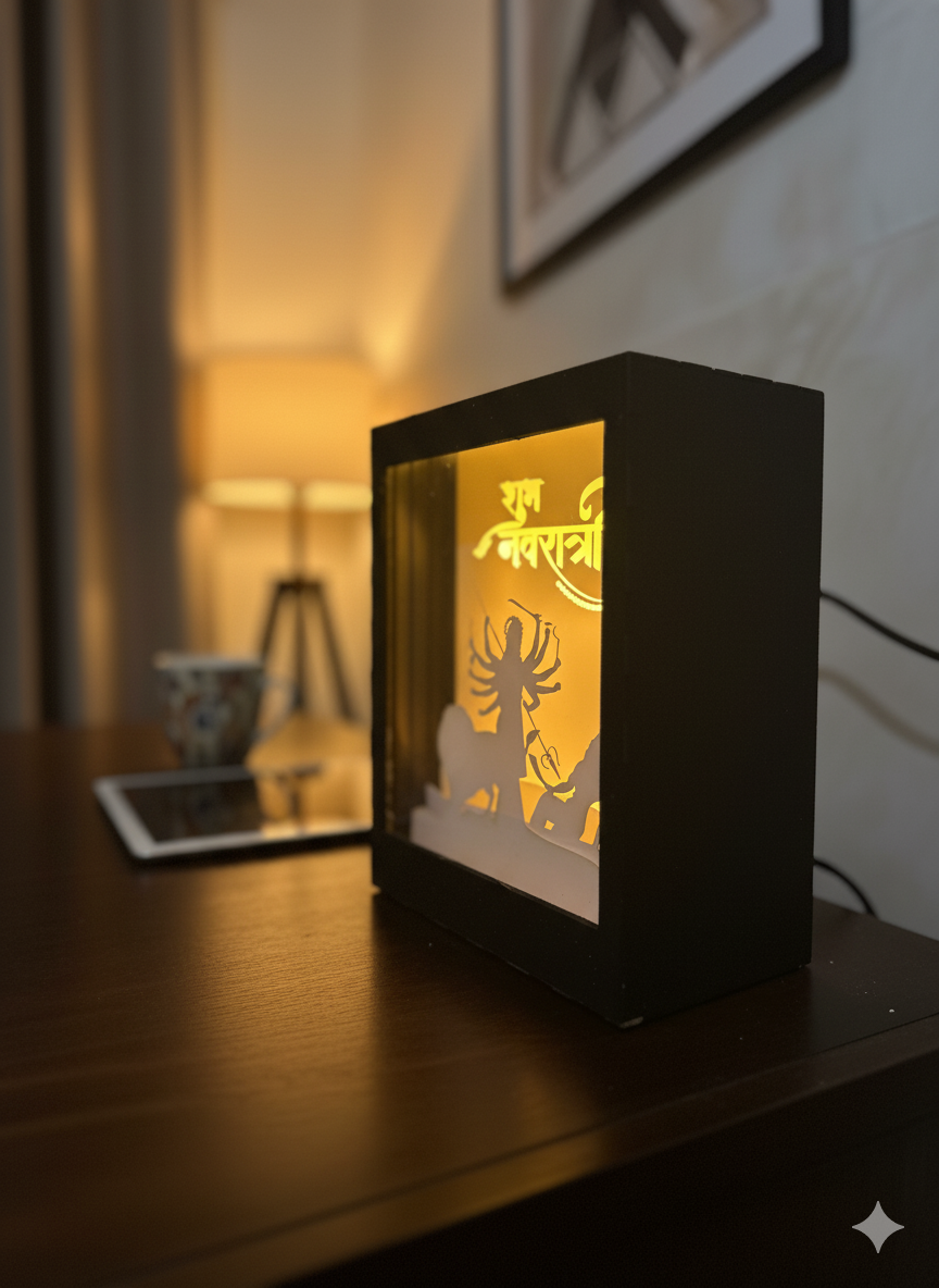 Subh Navratri Shadow Lamp