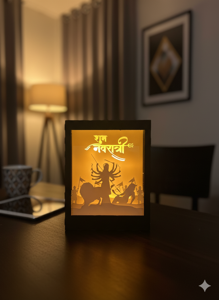 Subh Navratri Shadow Lamp